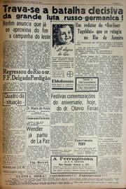 Página do jornal Unitário de julho de 1941