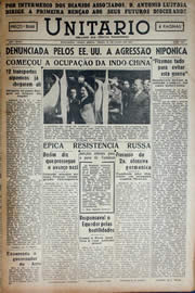 Página do jornal Unitário de julho de 1941