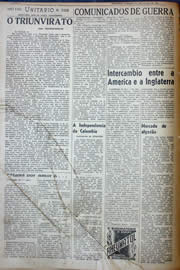 Página do jornal Unitário de julho de 1941