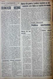 Página do jornal Unitário de julho de 1941