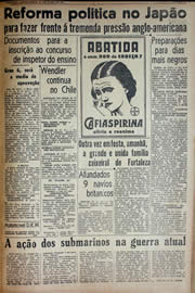 Página do jornal Unitário de julho de 1941