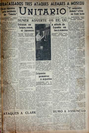 Página do jornal Unitário de agosto de 1941