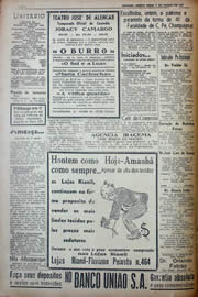 Página do jornal Unitário de agosto de 1941
