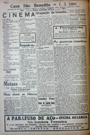 Página do jornal Unitário de agosto de 1941