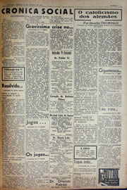 Página do jornal Unitário de agosto de 1941