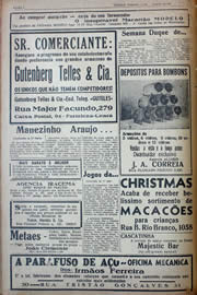 Página do jornal Unitário de agosto de 1941