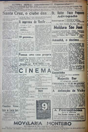 Página do jornal Unitário de agosto de 1941