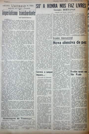Página do jornal Unitário de agosto de 1941