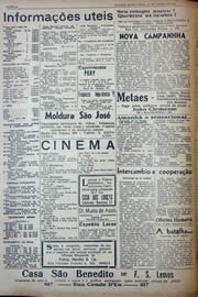 Página do jornal Unitário de agosto de 1941