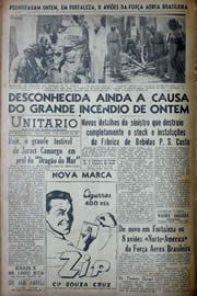 Página do jornal Unitário de agosto de 1941