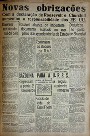 Página do jornal Unitário de agosto de 1941