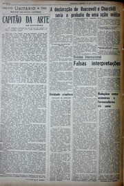 Página do jornal Unitário de agosto de 1941