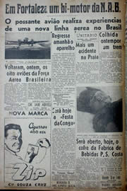 Página do jornal Unitário de agosto de 1941