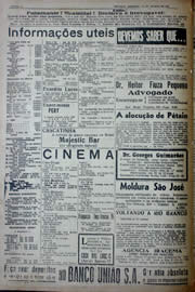 Página do jornal Unitário de agosto de 1941