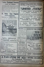 Página do jornal Unitário de agosto de 1941