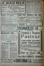 Página do jornal Unitário de agosto de 1941