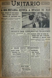 Página do jornal Unitário de agosto de 1941
