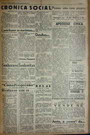 Página do jornal Unitário de agosto de 1941