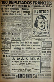 Página do jornal Unitário de agosto de 1941