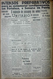 Página do jornal Unitário de agosto de 1941