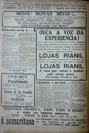 Página do jornal Unitário de agosto de 1941