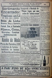 Página do jornal Unitário de setembro de 1941