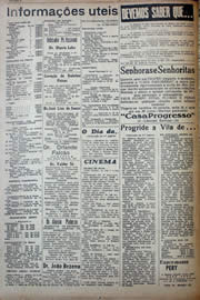 Página do jornal Unitário de setembro de 1941
