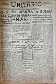 Página do jornal Unitário de setembro de 1941