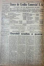 Página do jornal Unitário de setembro de 1941