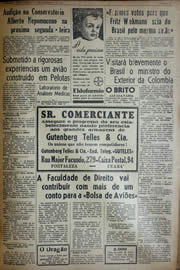 Página do jornal Unitário de setembro de 1941