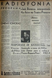 Página do jornal Unitário de setembro de 1941