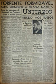 Página do jornal Unitário de setembro de 1941