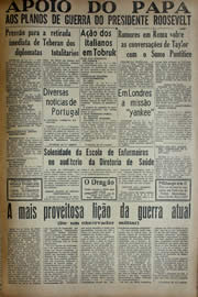 Página do jornal Unitário de setembro de 1941