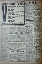 Página do jornal Unitário de setembro de 1941