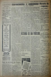 Página do jornal Unitário de setembro de 1941