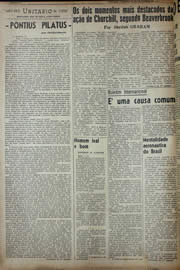 Página do jornal Unitário de setembro de 1941