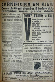 Página do jornal Unitário de setembro de 1941