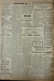 Página do jornal Unitário de setembro de 1941