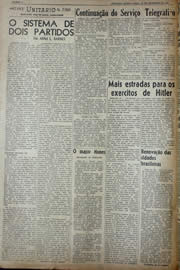 Página do jornal Unitário de setembro de 1941