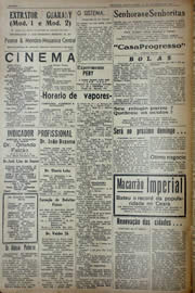 Página do jornal Unitário de setembro de 1941