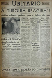 Página do jornal Unitário de setembro de 1941