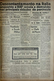 Página do jornal Unitário de outubro de 1941