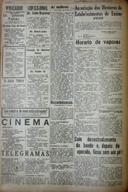 Página do jornal Unitário de outubro de 1941