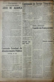Página do jornal Unitário de outubro de 1941