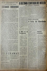 Página do jornal Unitário de outubro de 1941