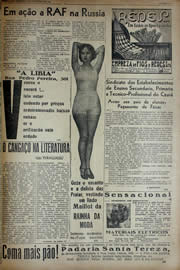 Página do jornal Unitário de outubro de 1941