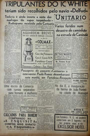 Página do jornal Unitário de outubro de 1941