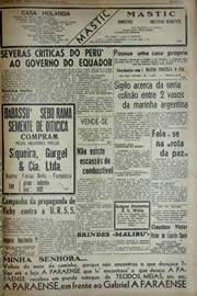 Página do jornal Unitário de outubro de 1941