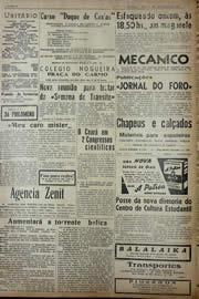 Página do jornal Unitário de outubro de 1941