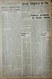 Página do jornal Unitário de outubro de 1941